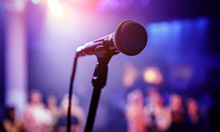 microphone on stage